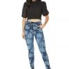 Juicy Couture Laguna Floral Drawcord Waistband Slim Pants