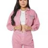 Juicy Couture New Signature Acid Wash Trucker Jacket