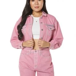 Juicy Couture New Signature Acid Wash Trucker Jacket
