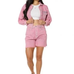 Juicy Couture New Signature Acid Wash Trucker Jacket