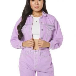 Juicy Couture New Signature Acid Wash Trucker Jacket
