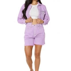 Juicy Couture New Signature Acid Wash Trucker Jacket