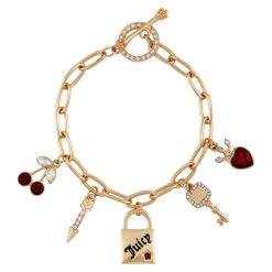 Juicy Couture Toggle Clasp Charm Bracelet New