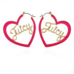 Juicy Couture Juicy Heart Hoop Earrings New