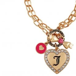 Juicy Couture New Monogram Heart Charm Bracelet