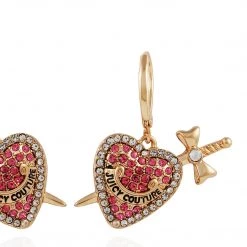 Juicy Couture Heart And Dagger Drop Earrings