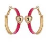 Juicy Couture New Monogram Heart Hoop Earrings