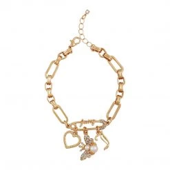 Juicy Couture New Pearl Pendant Charm Bracelet