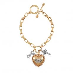 Juicy Couture Ribbon & Key Charm Bracelet