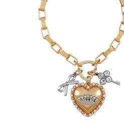 Juicy Couture Ribbon & Key Charm Bracelet