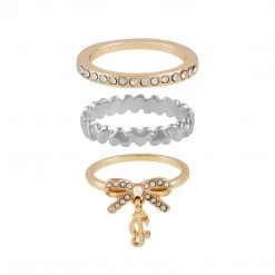 Juicy Couture Stacking Ring Set New