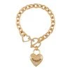 Juicy Couture Heart Pendant Charm Bracelet